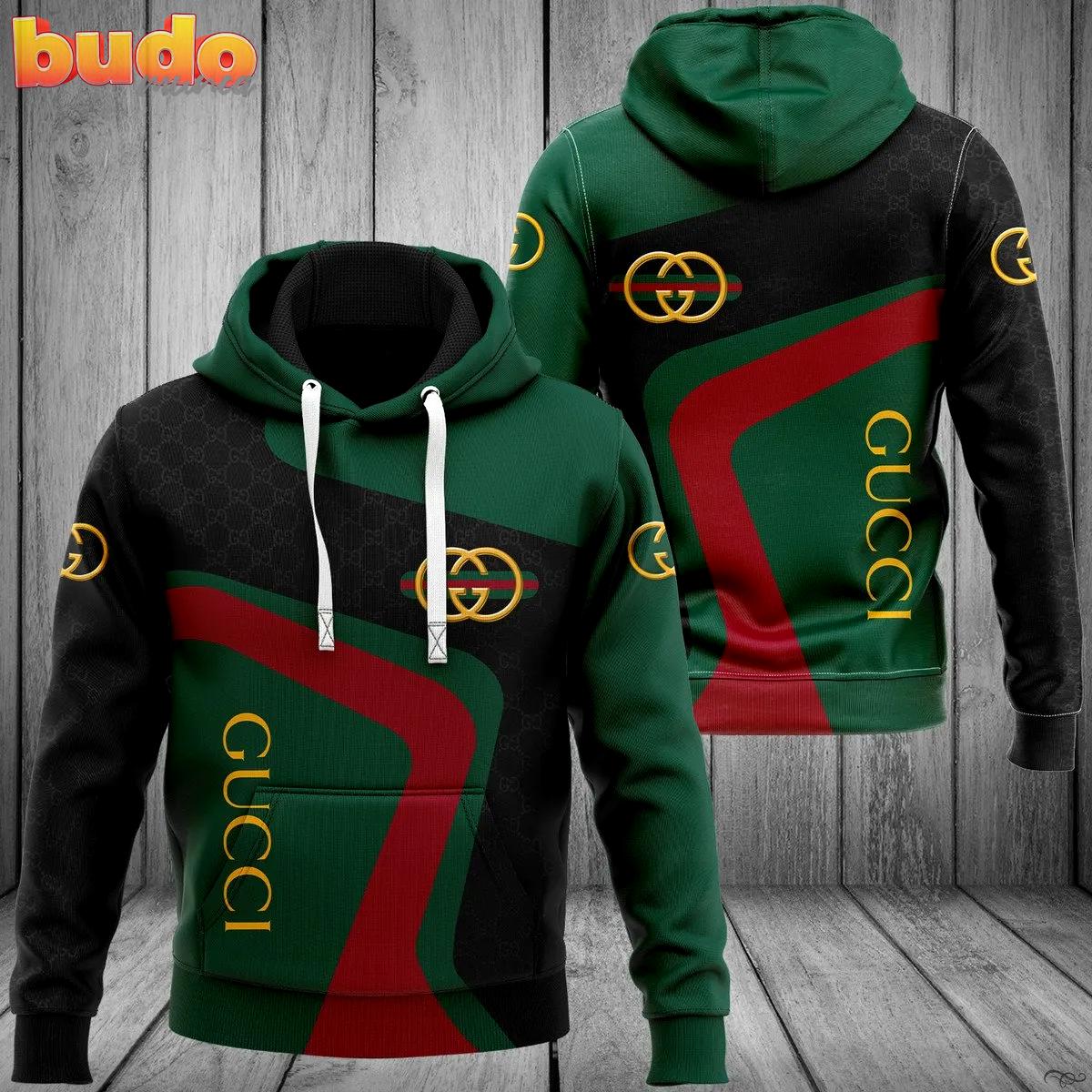 Gucci black green hoodie luxury brand clothing clothes outfit for men
