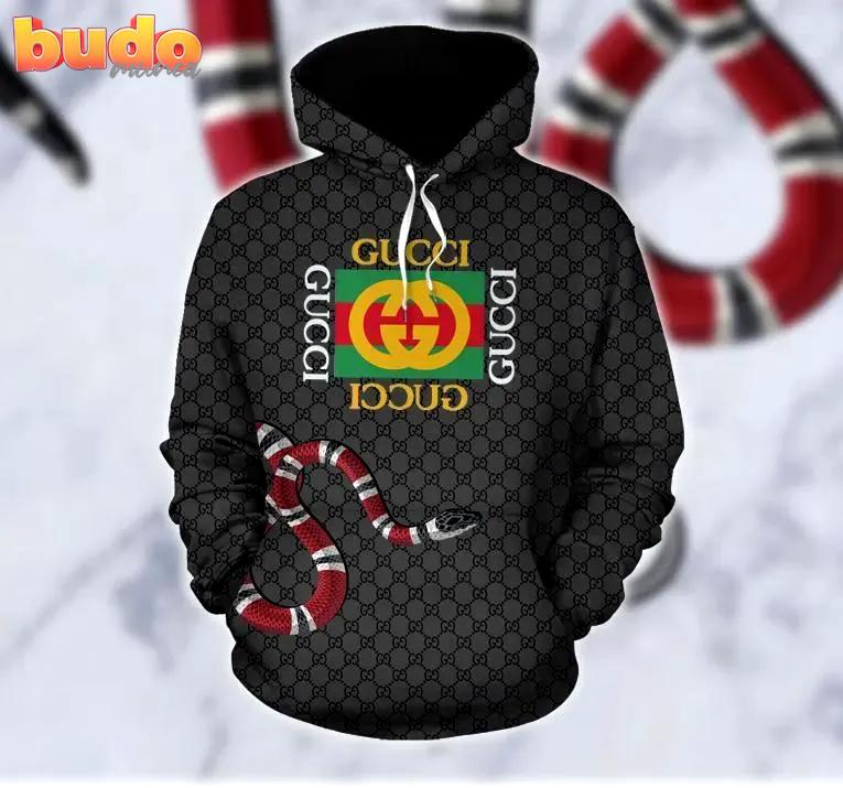 Gucci black snake unisex hoodie gucci logo hoodie for men women