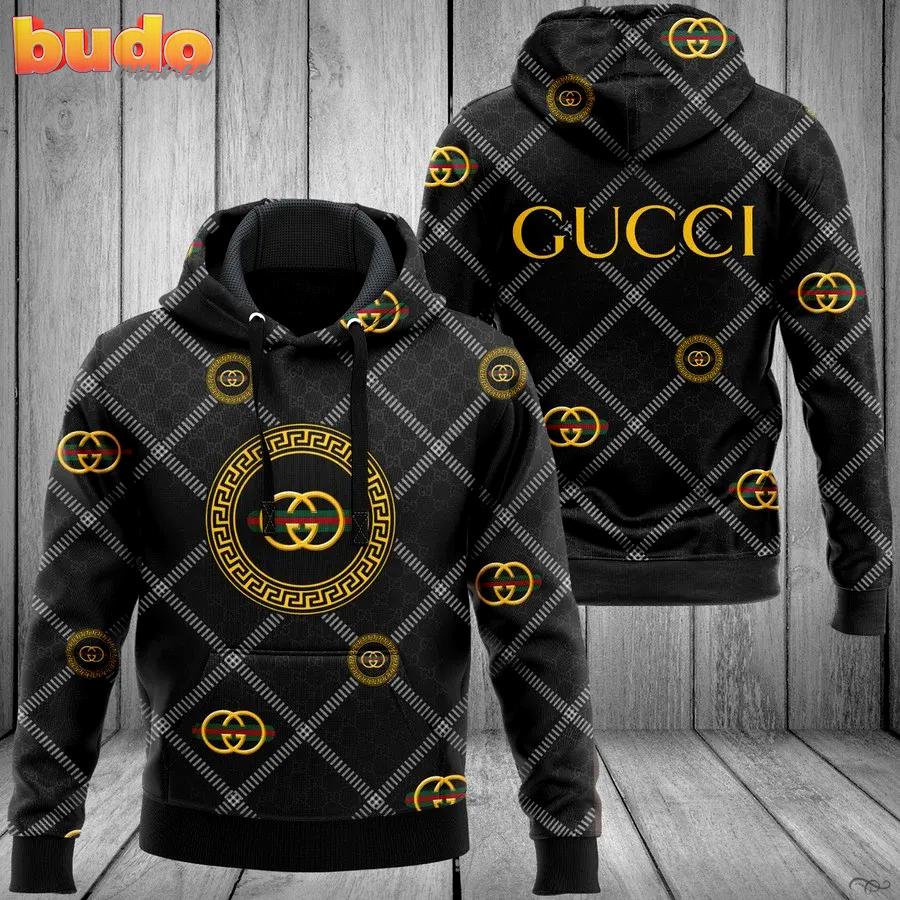 Gucci black unisex hoodie for men women luxury brand clothing clothes outfit