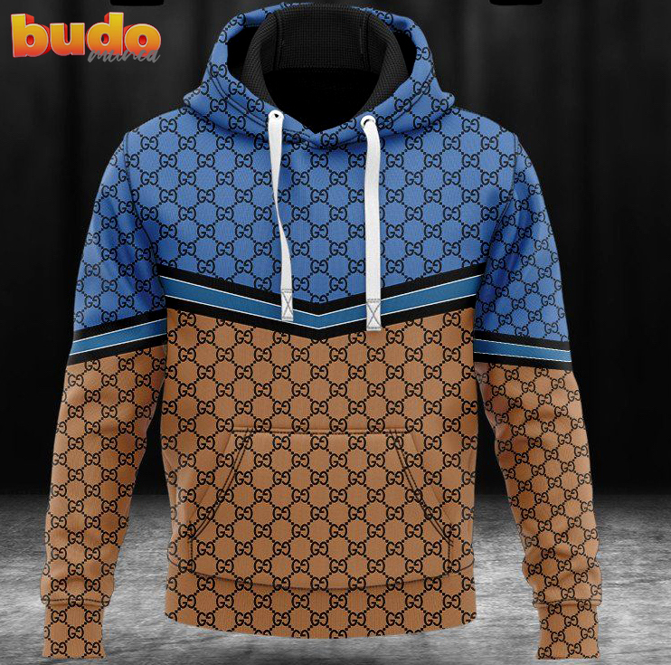 Gucci blue beige fashion luxury brand hoodie for men women
