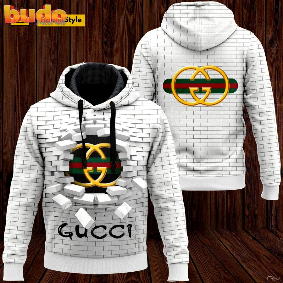 Gucci broken wall luxury brand premium hoodie for men women