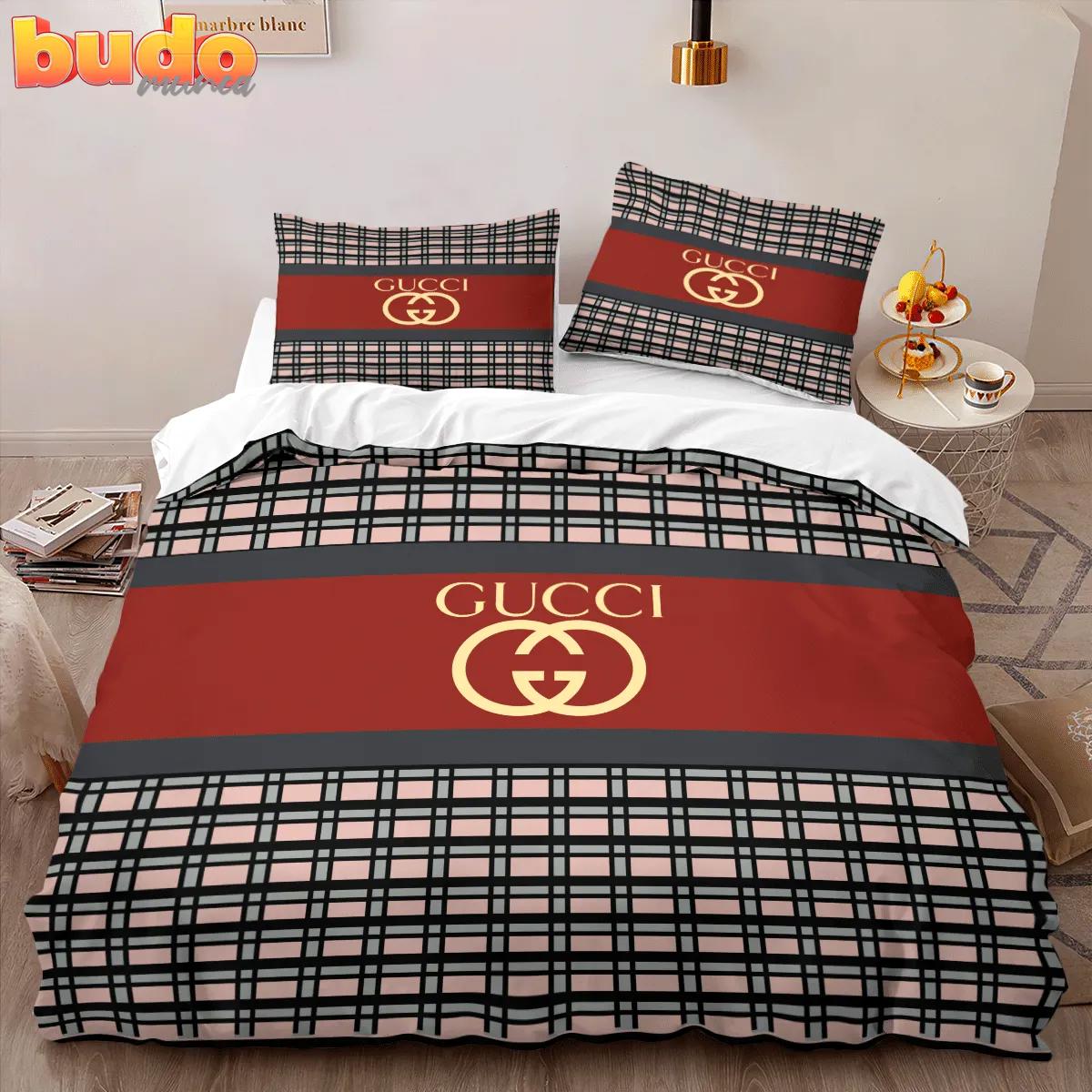 Gucci caro fashion logo premium luxury brand high-end bedding set lv home decor