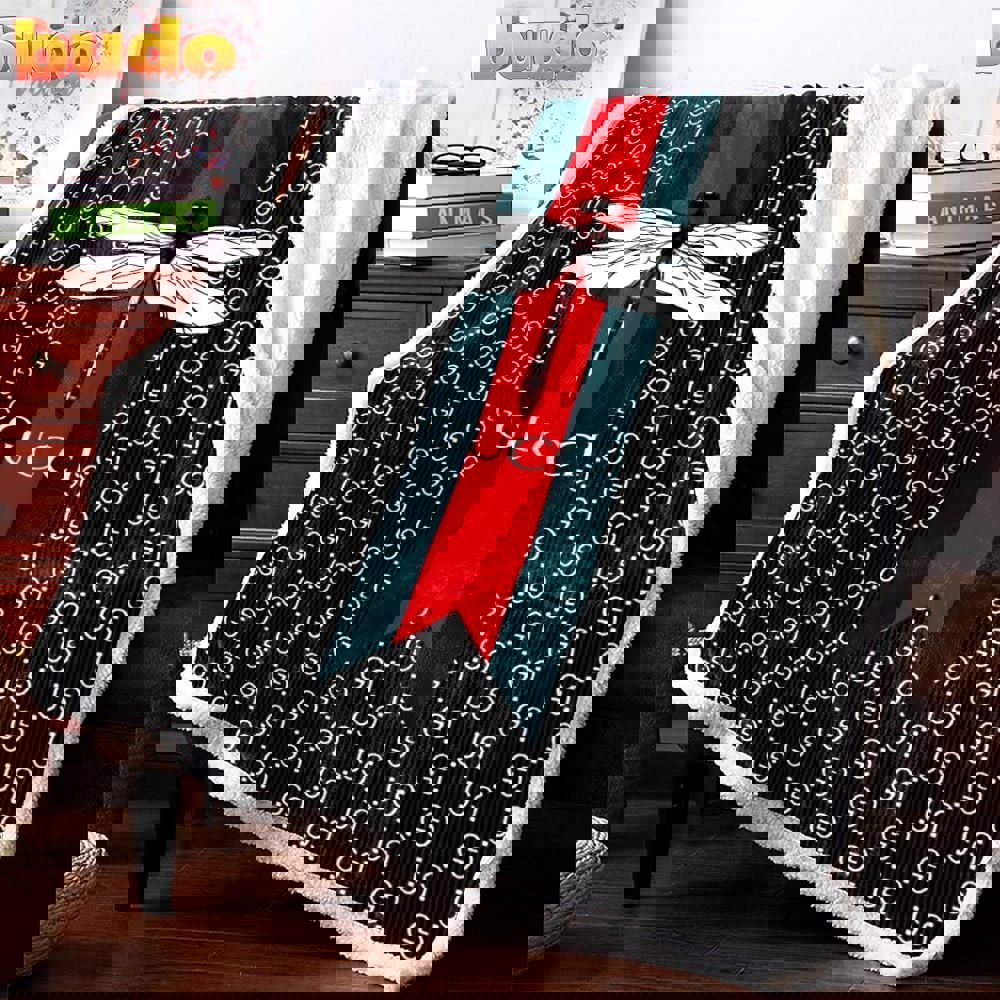 Gucci dragonfly fashion luxury brand premium blanket fleece home decor