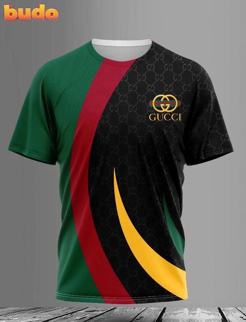 Gucci green black luxury brand t-shirt outfit for men women
