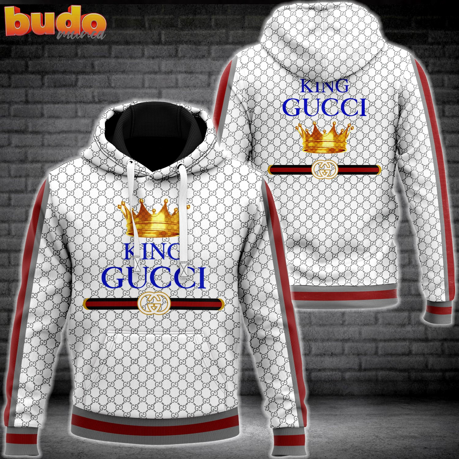 Gucci king unisex hoodie for men women luxury brand clothing clothes outfit