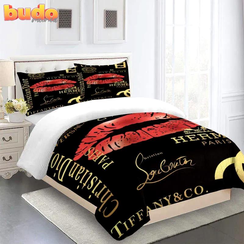 Gucci louis vuitton chanel versace premium luxury brand fashion limited bedding set home decor