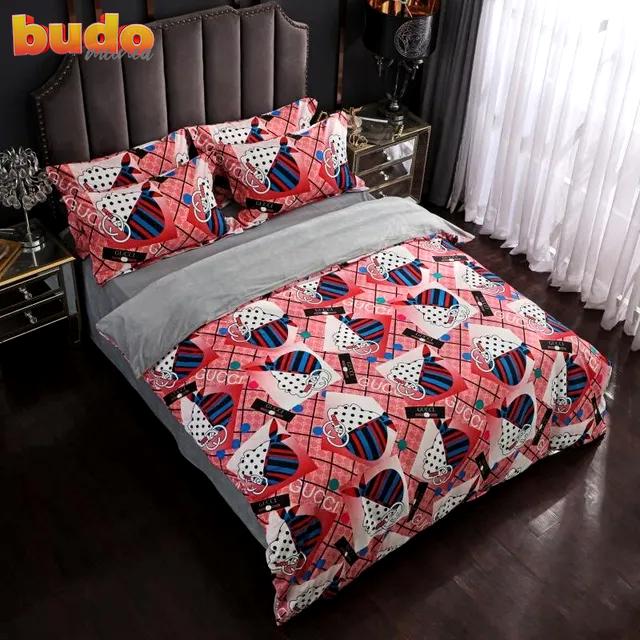 Gucci luxury brand bedding set bedspread duvet cover set home decor