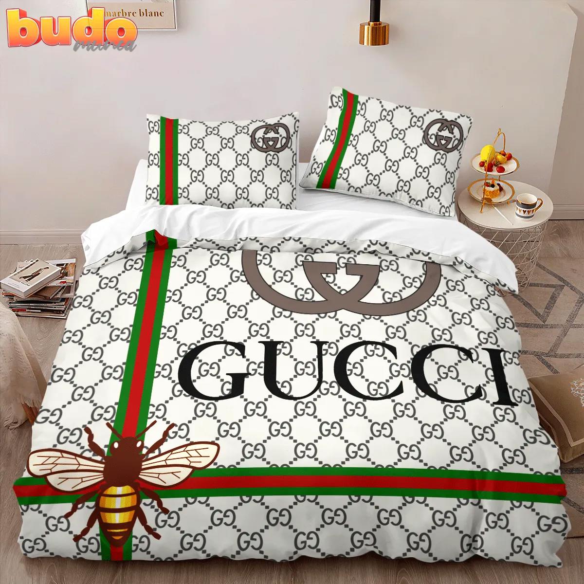 Gucci luxury brand bee high-end bedding set home decor