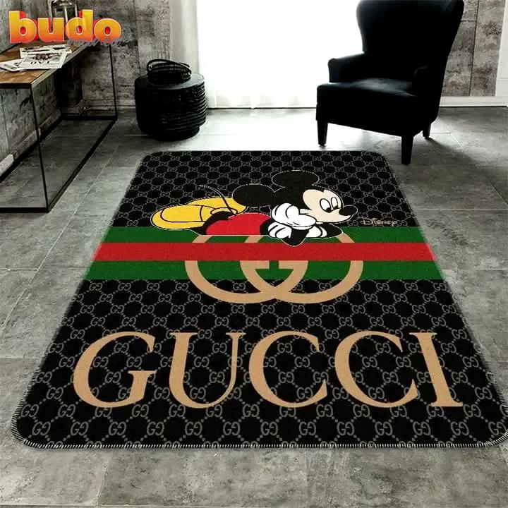 Gucci mikcey mouse black rug carpet home decor luxury brand