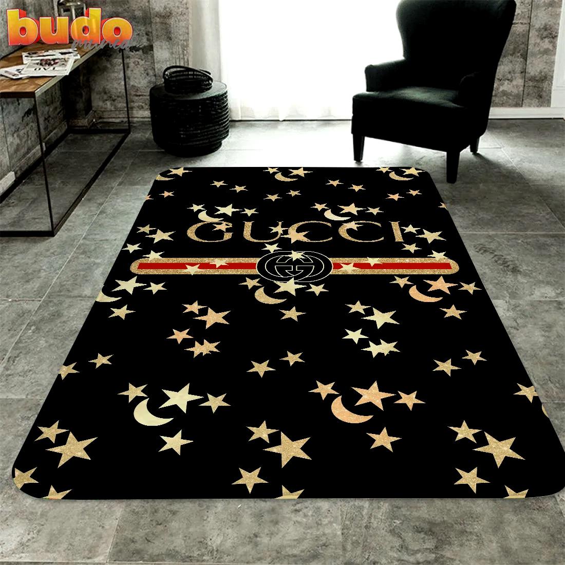 
                gucci moon star luxury fashion luxury brand premium rug carpet home decor
            