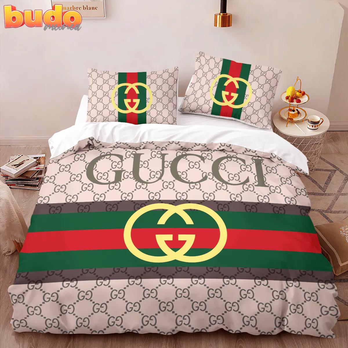Gucci new brown limited luxury brand high-end bedding set home decor