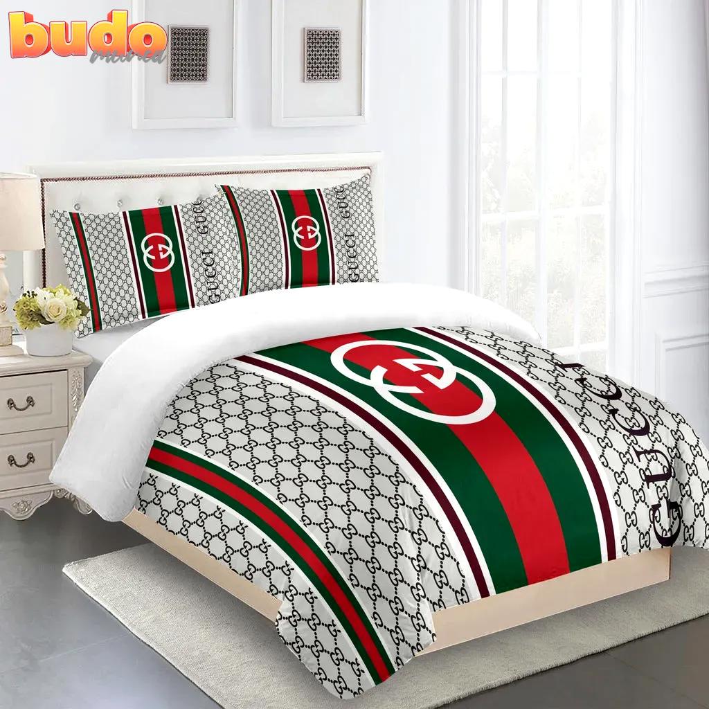 Gucci premium limited fashion luxury brand bedding set home decor