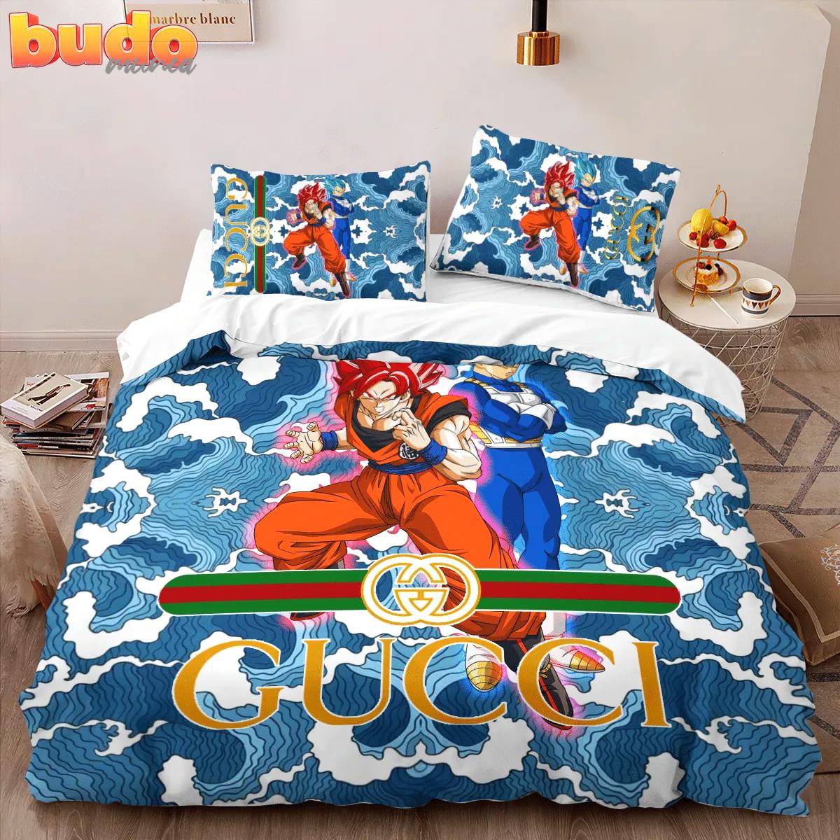 Gucci songoku vegeta luxury brand high-end bedding set home decor
