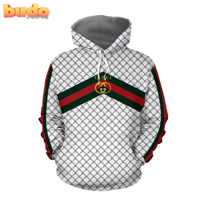 Gucci white luxury brand premium hoodie for men women