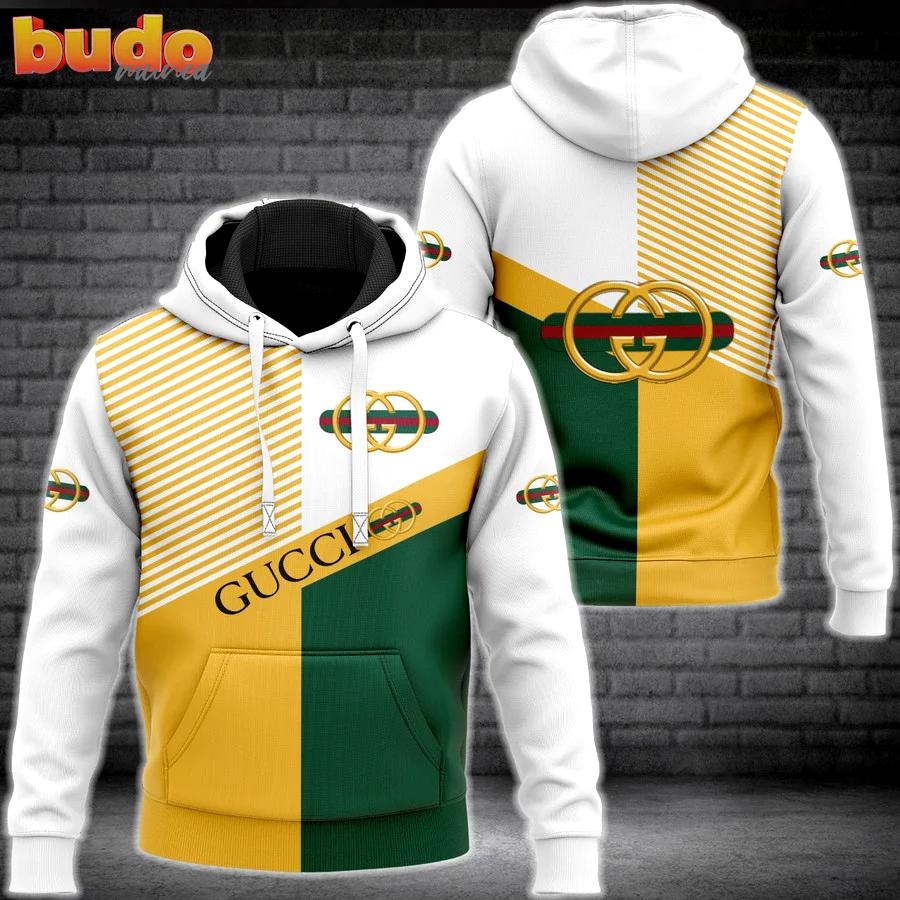 Gucci yellow green luxury brand premium hoodie for men women