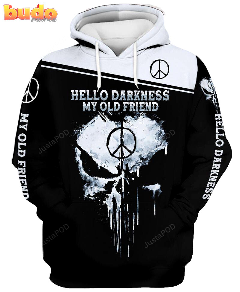 Hello darkness my old friend 3d all print hoodie, zip- up hoodie
