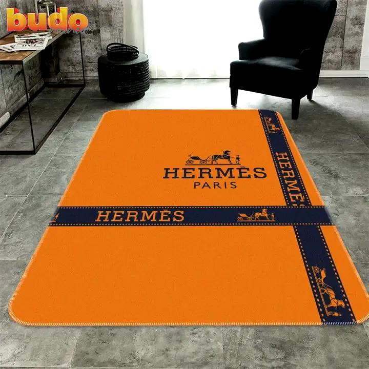 Hermes orange fashion rug carpet home decor luxury brand