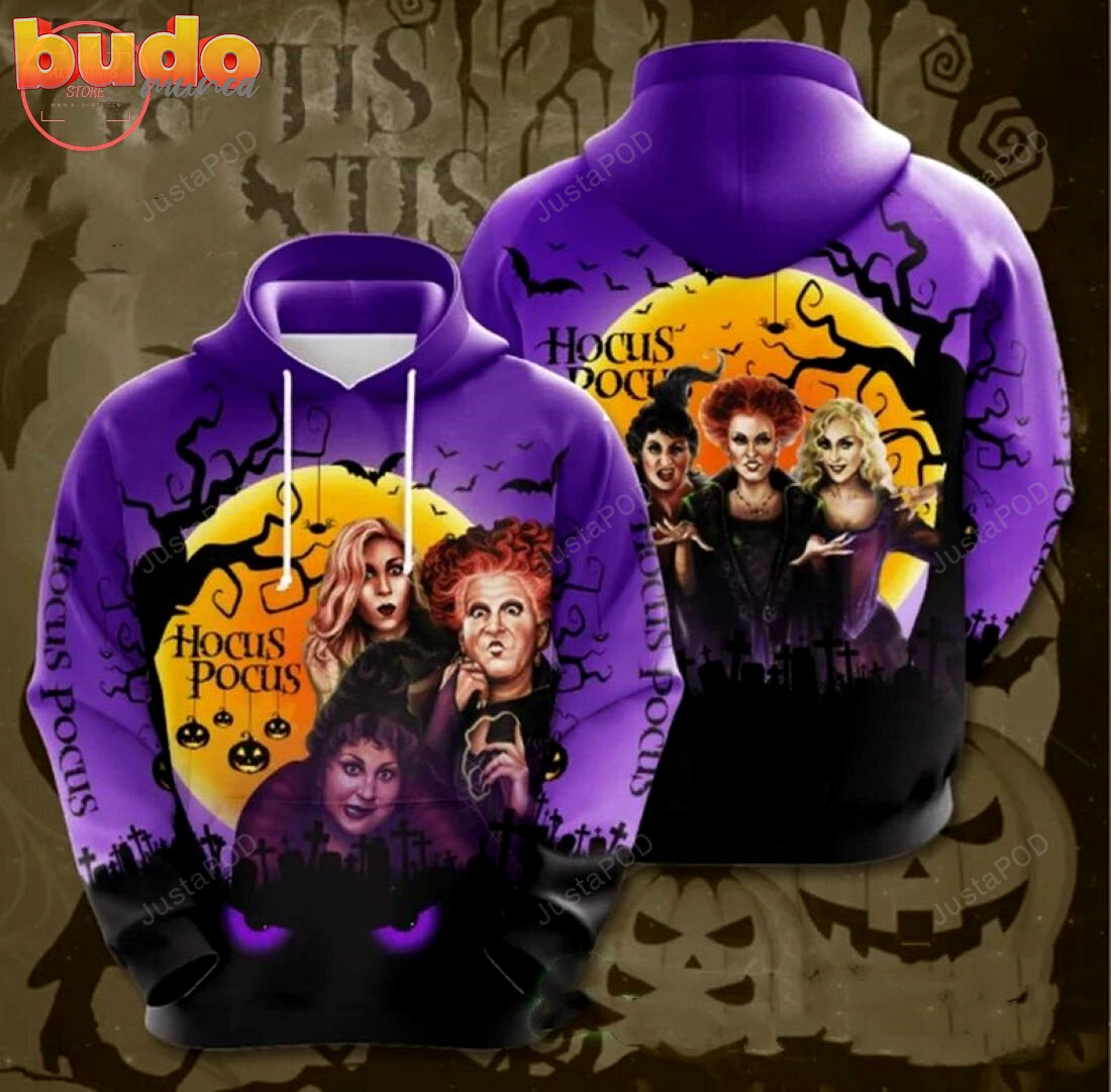 Hocus pocus horror halloween 3d all over printed hoodie, zip- up hoodie