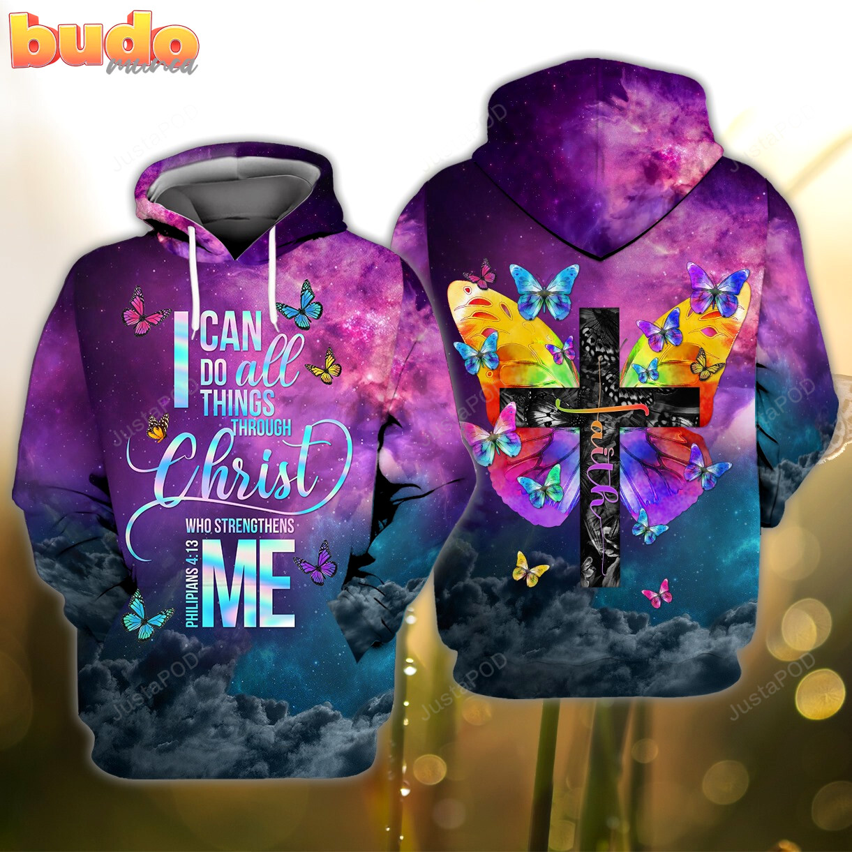 I can do all things through christ 3d all print hoodie, zip- up hoodie