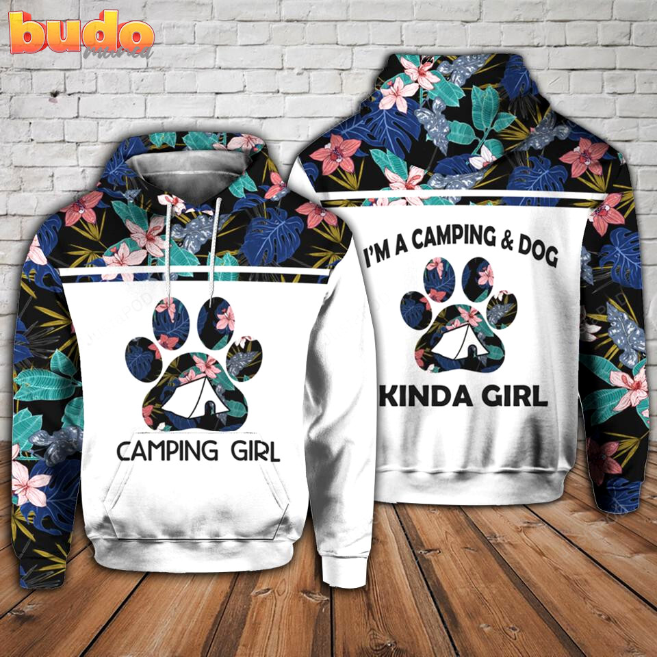 I’m a camping and dog 3d all print hoodie, zip- up hoodie