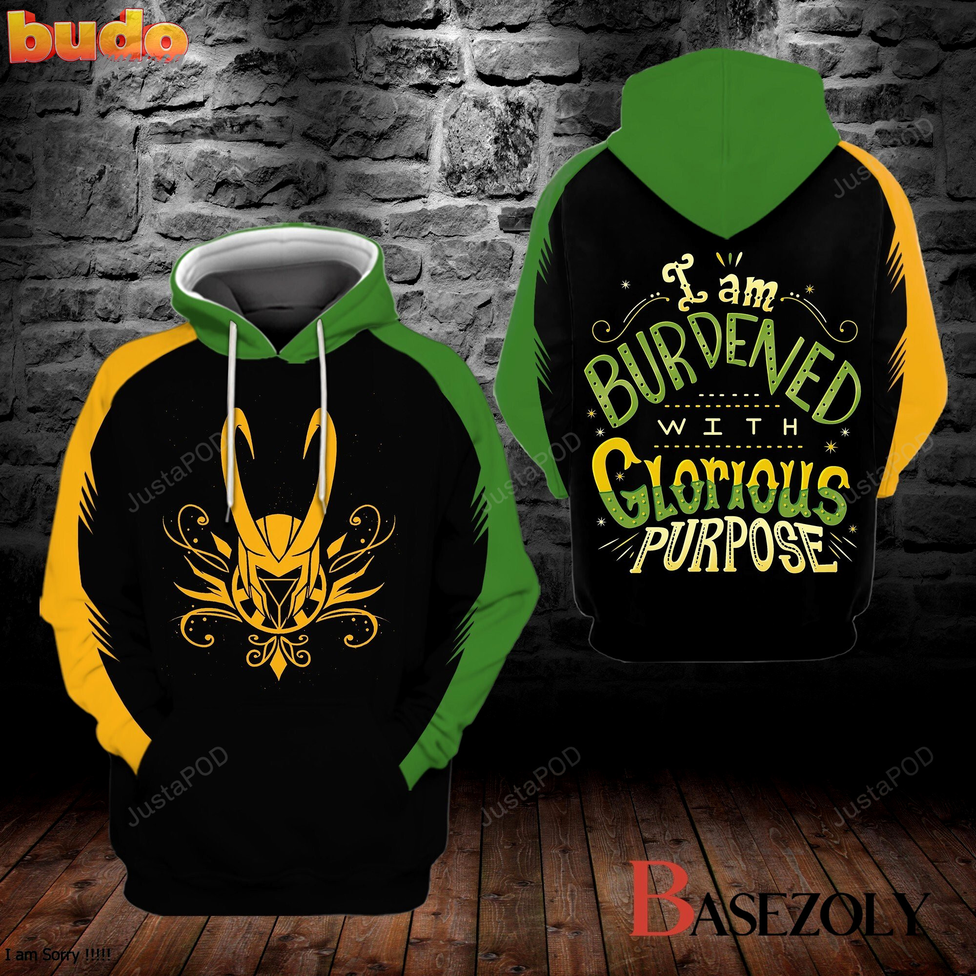 I’m burdened with glorious purpose 3d all print hoodie, zip- up hoodie