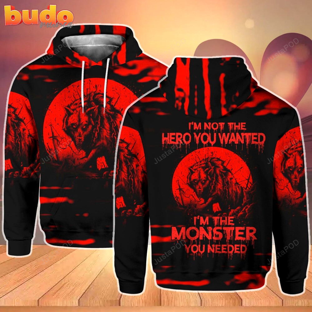 I’m not the hero you wanted 3d all print hoodie, zip- up hoodie