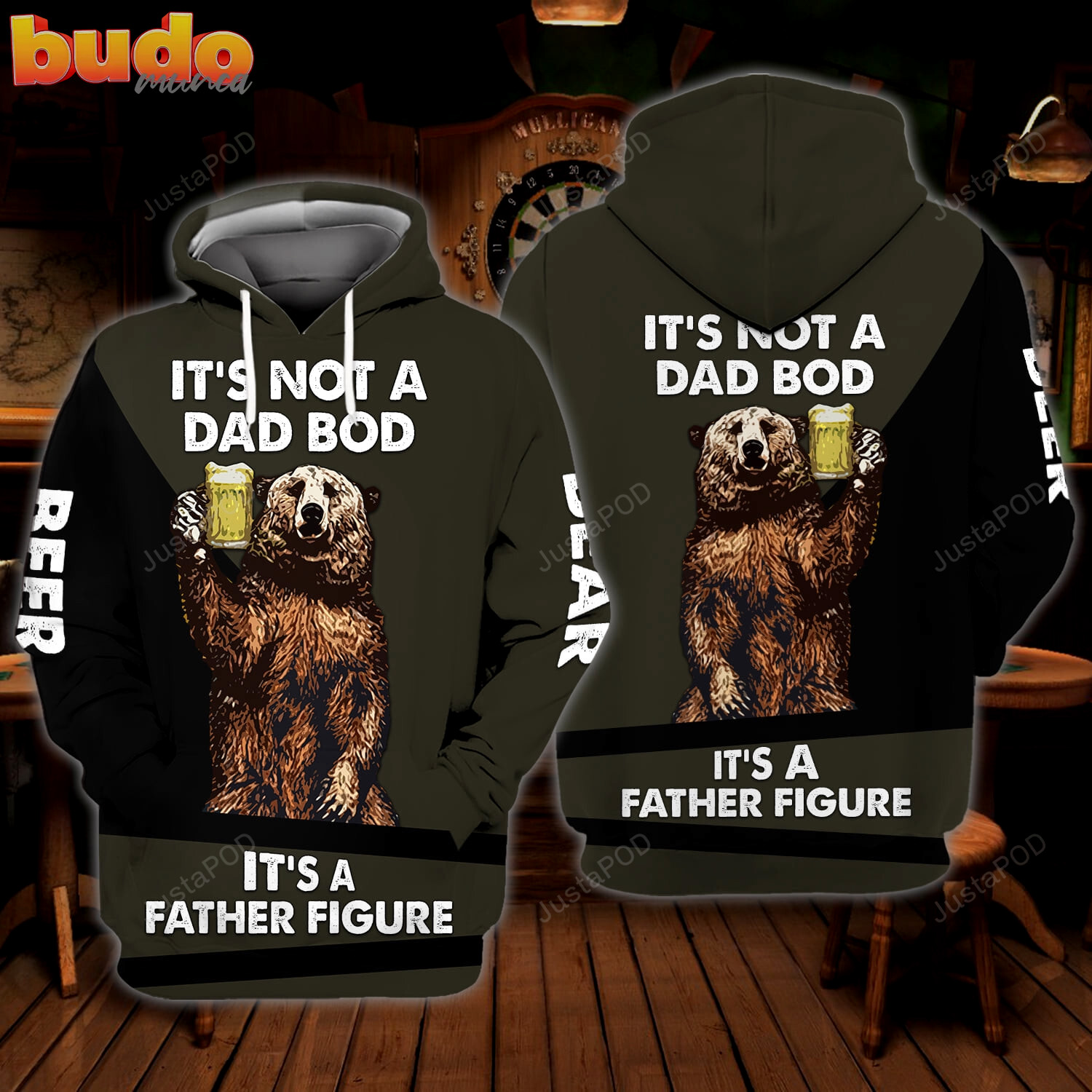 It’s not a dad bod 3d all print hoodie, zip- up hoodie