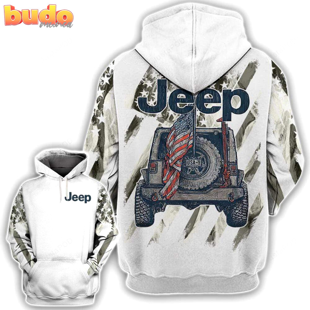 Jeep flag vintage sassy 3d all print hoodie, zip- up hoodie