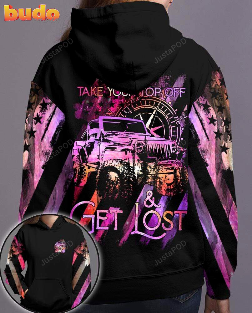 Jeep take your top off compass 3d all print hoodie, zip- up hoodie