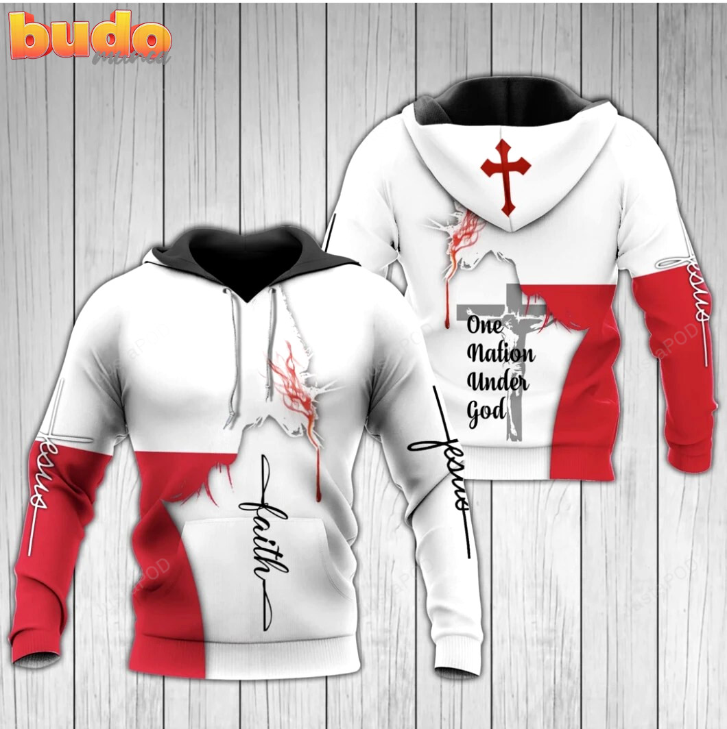 Jesus poland faith 3d all print hoodie, zip- up hoodie