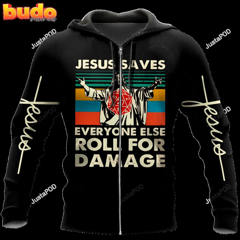 Jesus saves 3d all print hoodie, zip- up hoodie