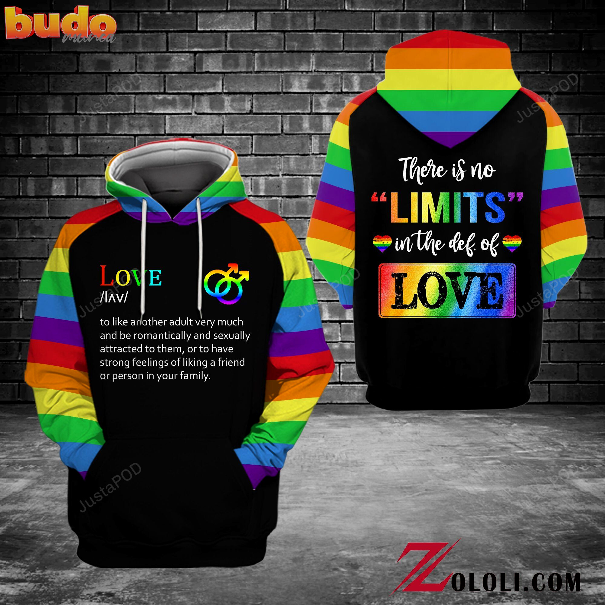 Lgbt def of love 3d all print hoodie, zip- up hoodie