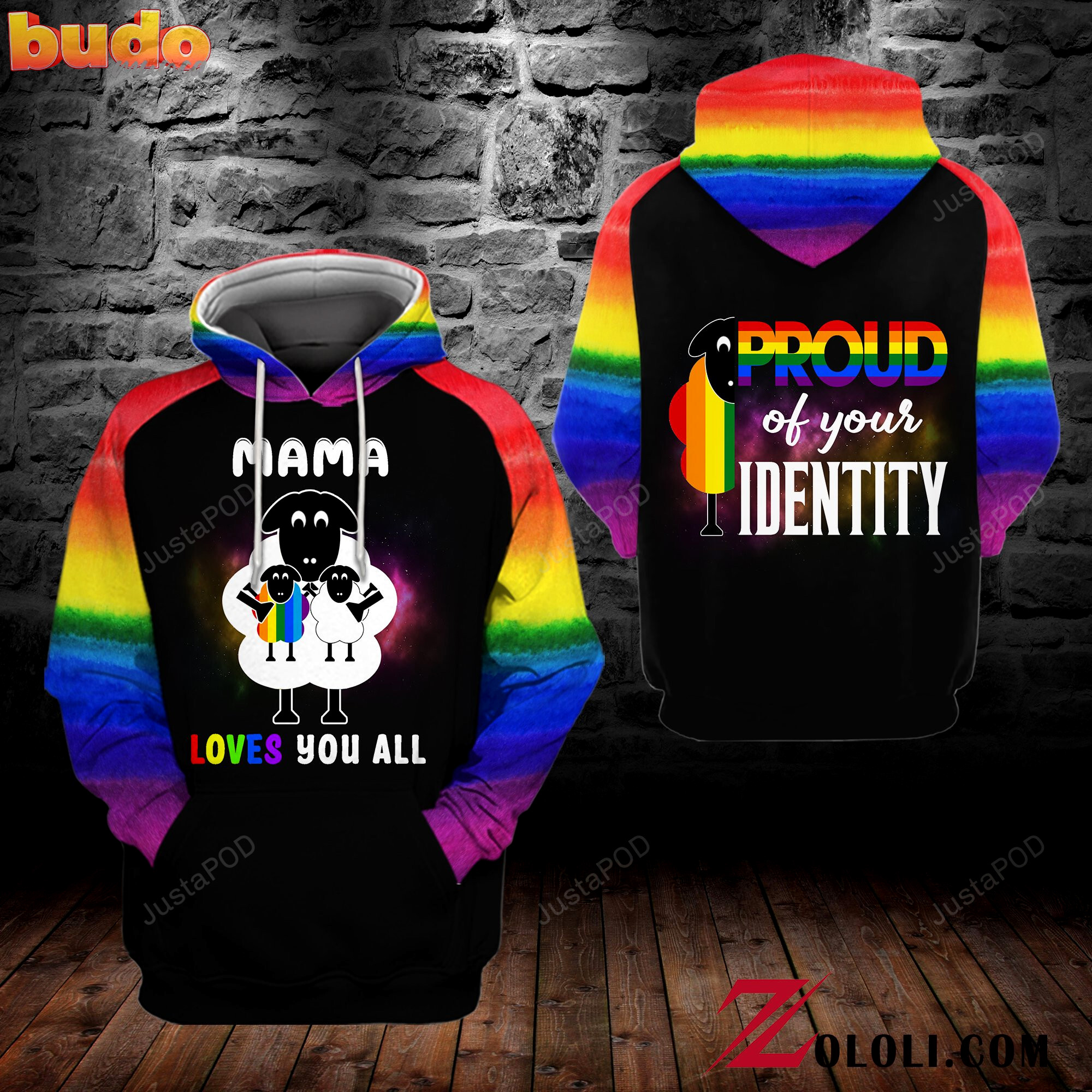 Lgbt mama loves you all 3d all print hoodie, zip- up hoodie