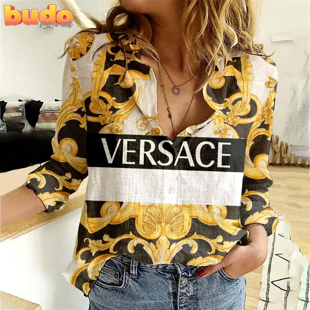 Limited edition versace women linen tshirt luxury