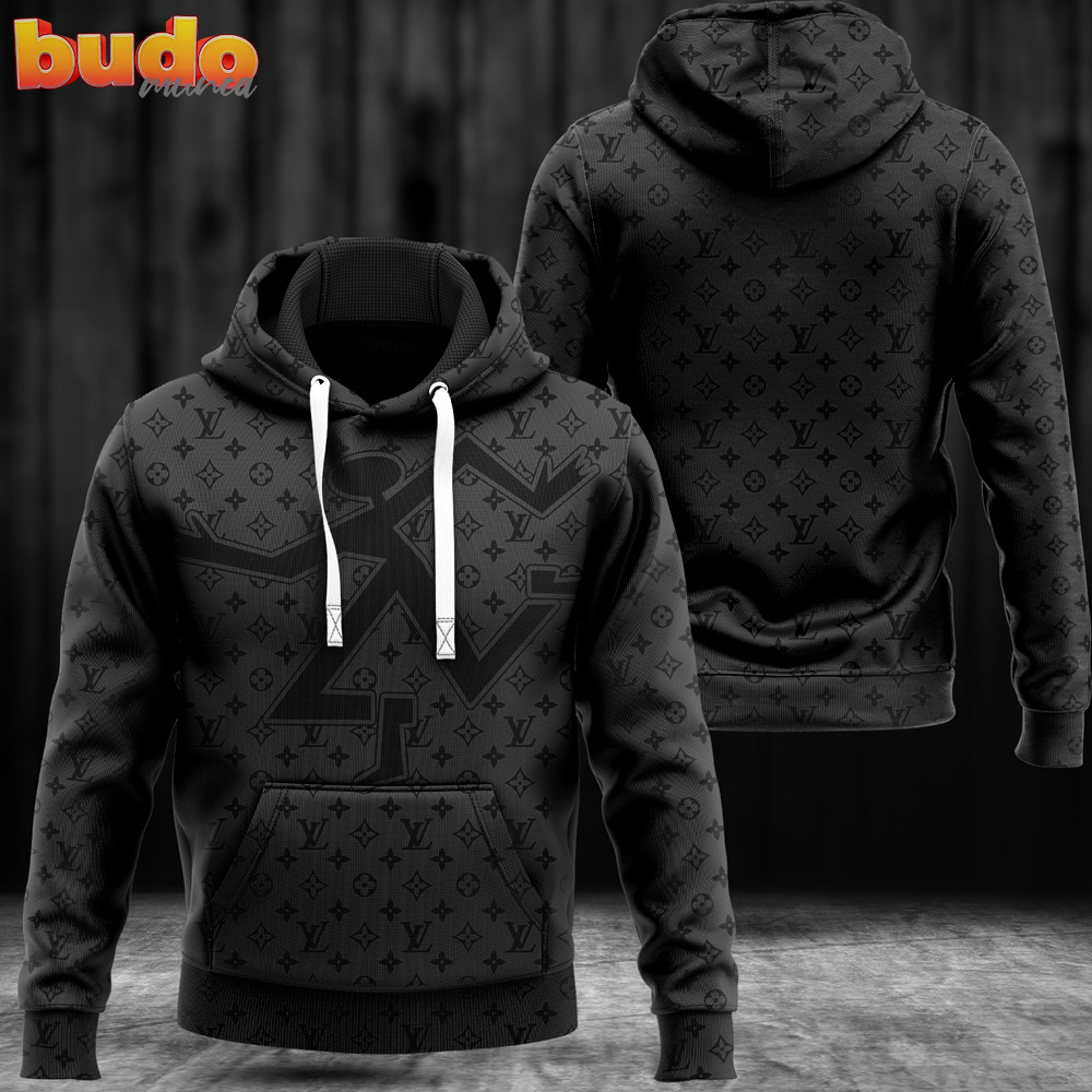 Louis vuitton black fashion luxury brand hoodie for men women