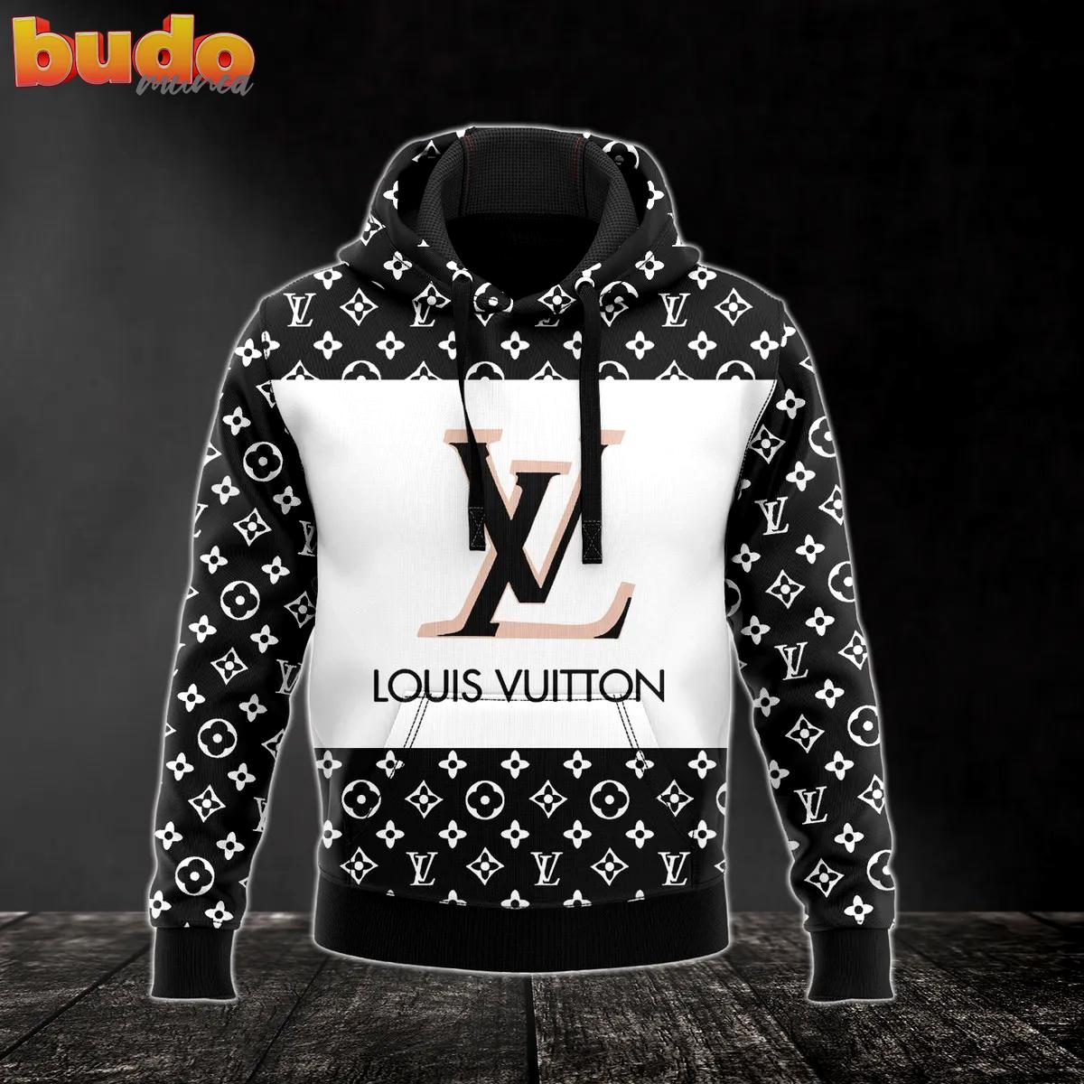 Louis vuitton black hoodie lv luxury clothing clothes outfit for men