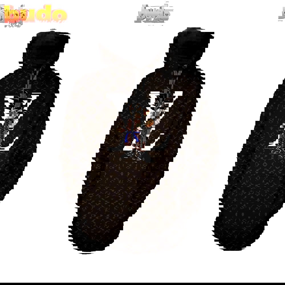 Louis vuitton black songoku hoodie luxury brand clothing clothes outfit for men women