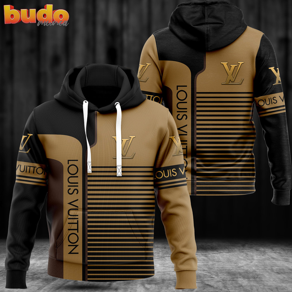 Louis vuitton brown logo fashion luxury brand hoodie for men women