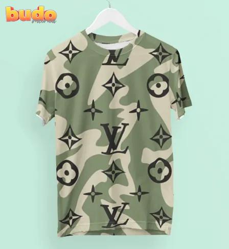 Louis vuitton camou premium luxury brand t-shirt for men women