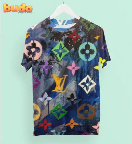 Louis vuitton colorful luxury brand t-shirt for men women