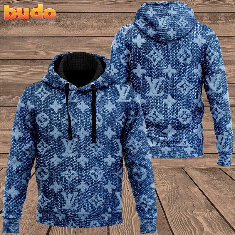 Louis vuitton denim hoodie lv luxury clothing clothes outfit for men