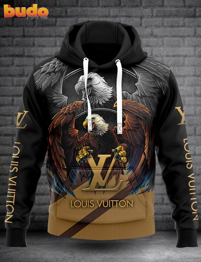 Louis vuitton eagle logo fashion luxury brand hoodie for men women