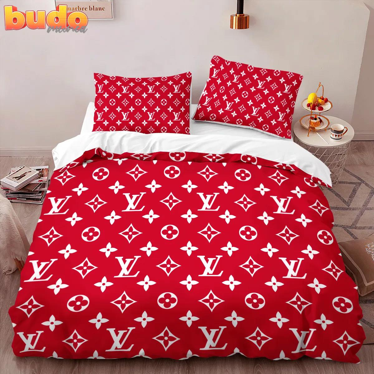 Louis vuitton fashion logo limited edition luxury brand bedding set home decor