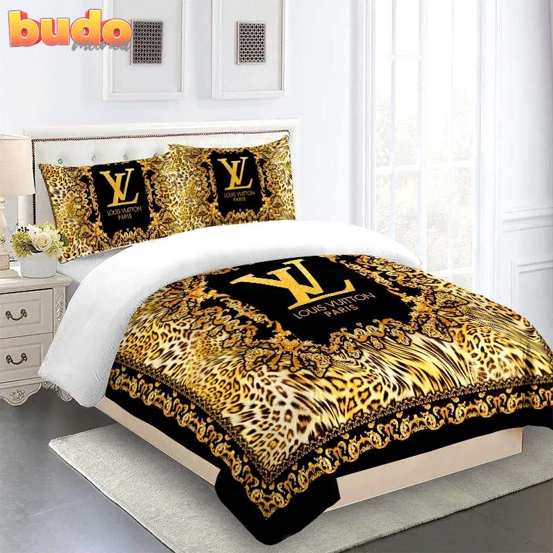 Louis vuitton fashion logo limited luxury brand bedding set home decor 09