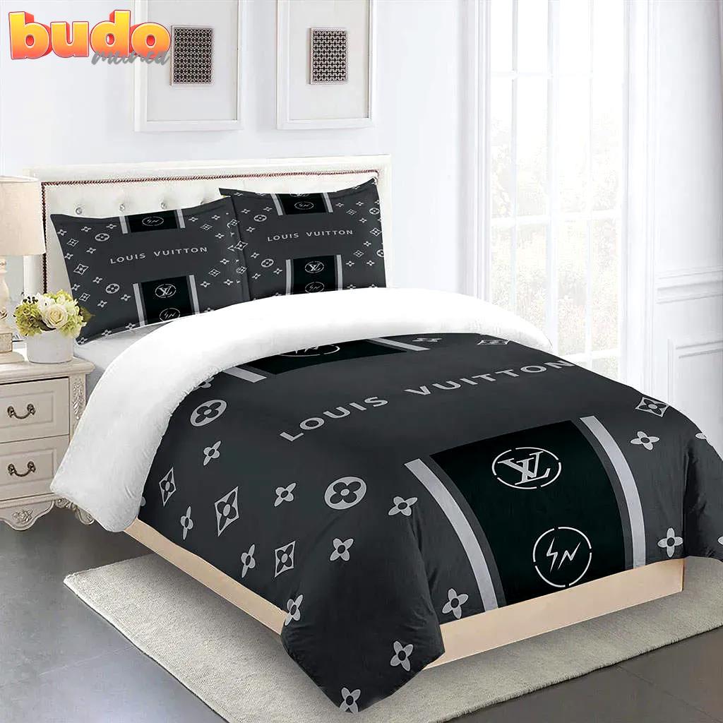 Louis vuitton fashion logo limited luxury brand bedding set home decor 19