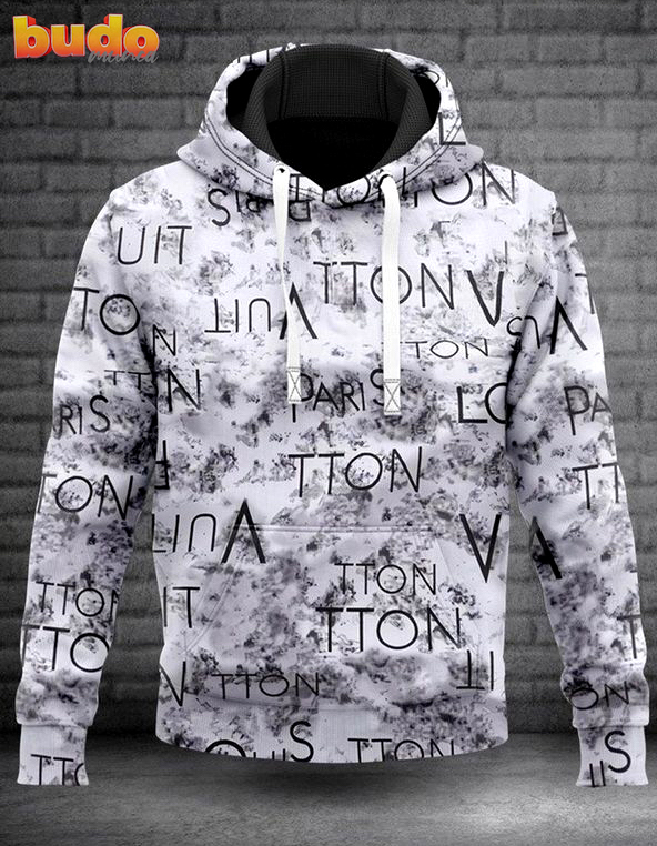 Louis vuitton grey logo fashion luxury brand premium hoodie for men women