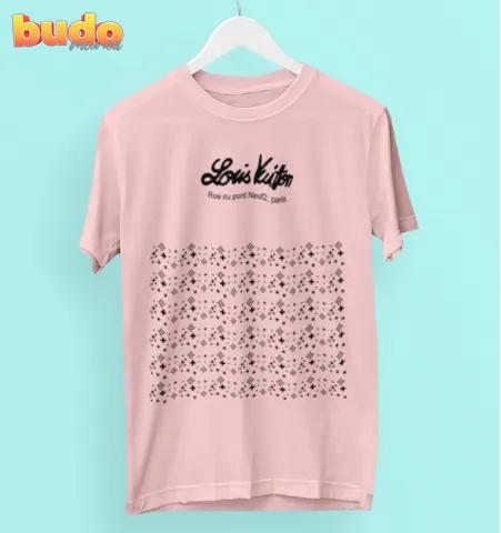Louis vuitton light pink pattern luxury brand t-shirt for men women