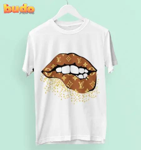 Louis vuitton lips white luxury brand premium t-shirt outfit for men women