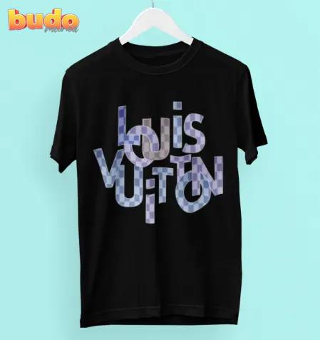 Louis vuitton logo black luxury brand t-shirt for men women