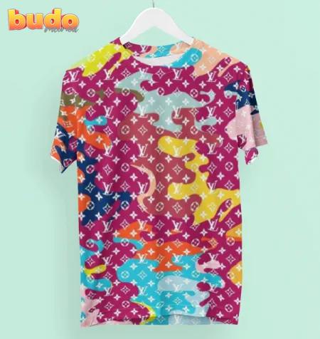 Louis vuitton logo multicolor luxury brand premium t-shirt outfit for men women